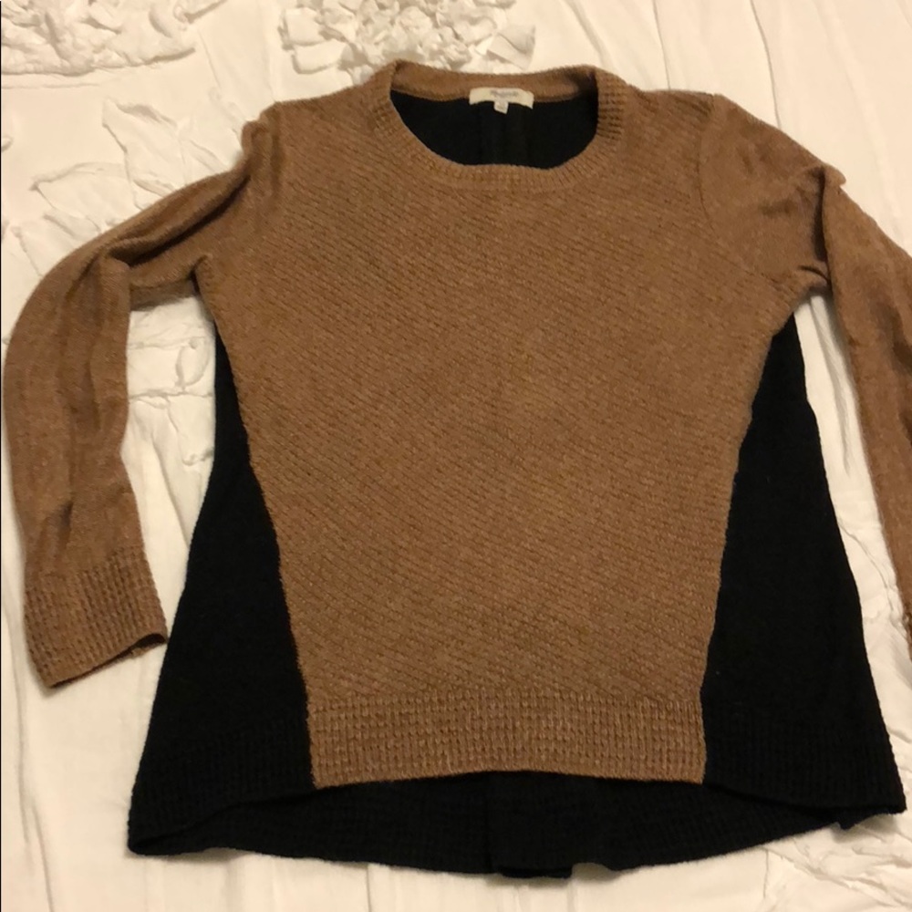 Madewell caramel & black sweater